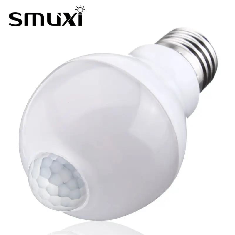 

Smuxi Sensor Lamp E27 B22 5W 7W 12W LED Light Smart PIR Motion Sensor LED Bulb Auto On/Off Pure/Warm White Lighting AC85~265V