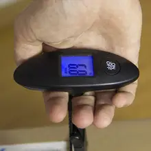 Escala eletrônica digital portátil da bagagem da escala de 40kg/100g lcd quente da mala segurou a escala do saco de viagem pescando a escala de suspensão do gancho dos peixes