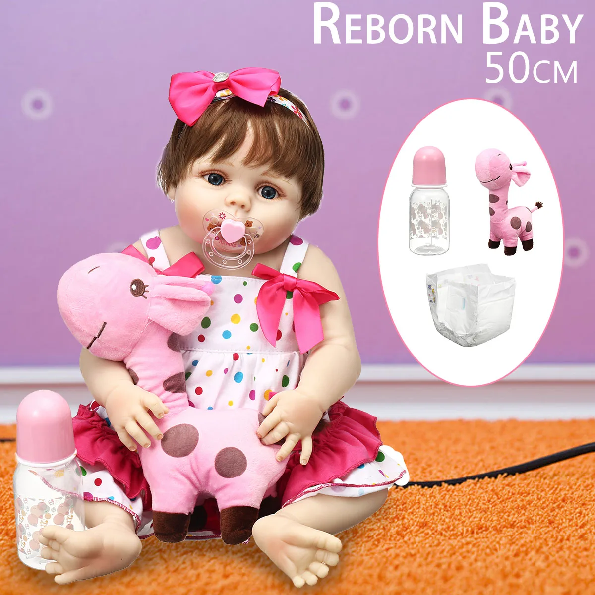 58 см, силиконовая кукла для малышей, кукла для новорожденных, ручная работа, имитация мягкой игрушки, Reborn, кожа для малышей, реалистичные