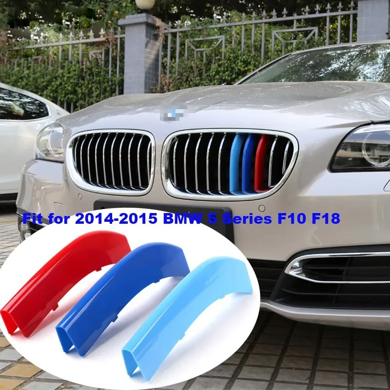 Angelguoguo 3D Car Grille Sport Stripe ABS Decal Sticker fit for BMW 5 Series F10 F18 /3 series F30 F31 F35