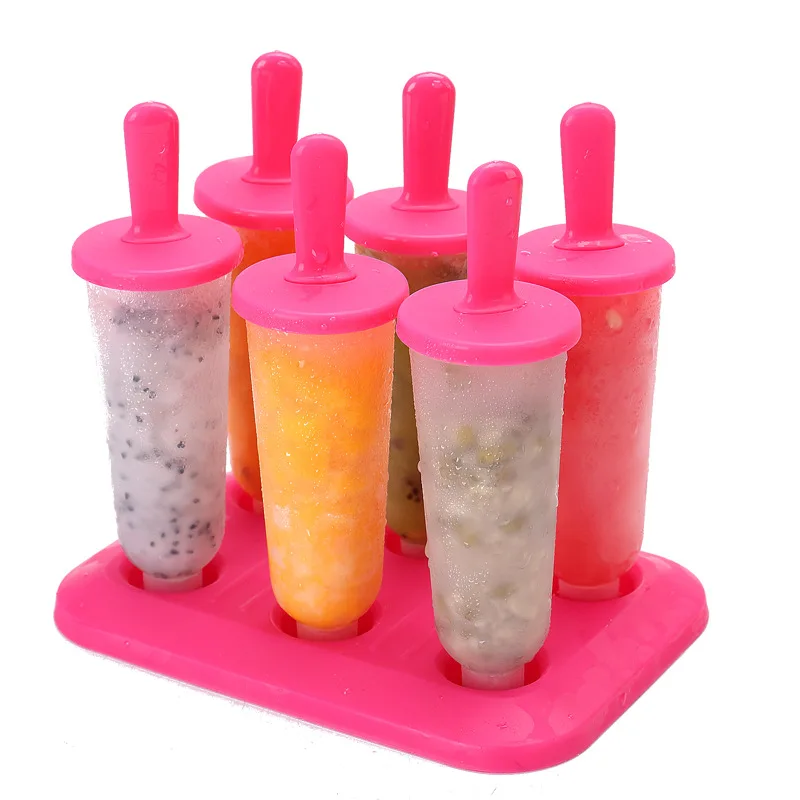 Форма для мороженого 6 ячеек DIY креативная форма для мороженого попкорн кубики коробка Формочки Для Мороженного «фруктовый лед» Лето DIY палочка для мороженого инструменты