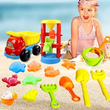 28 шт. забавные детские пляжные песок набор для игр в том числе оболочки лопаты грабли Краб черепаха рыба песочные часы Дети Пляж ролевые игры