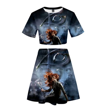 

2019 3D summer Shadowhunters Casual Harajuku Print Two Piece sets Women Casual Popular sexy Sets 2019 Hot Sale Plus Size XXL