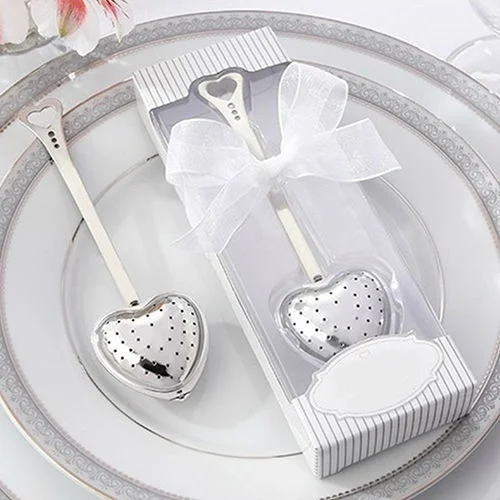 

Heart Design Spoon Tea Infuser Filter Souvenir Bridal Shower Favor Gift Glitzy