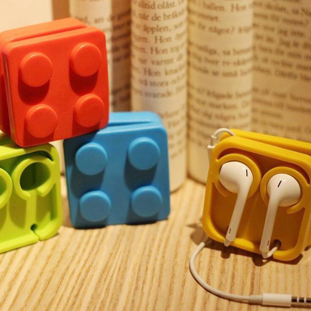Fashion Portable Earbuds Storage Box Case Silicone Earphone Cable Organizer Earbuds Cable Winder