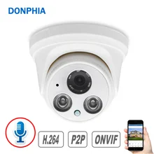 Audio Recording IP Camera with Microphone 1080P Security Camera 2MP Indoor for Video Surveillance IR Night Vision Phone Watch