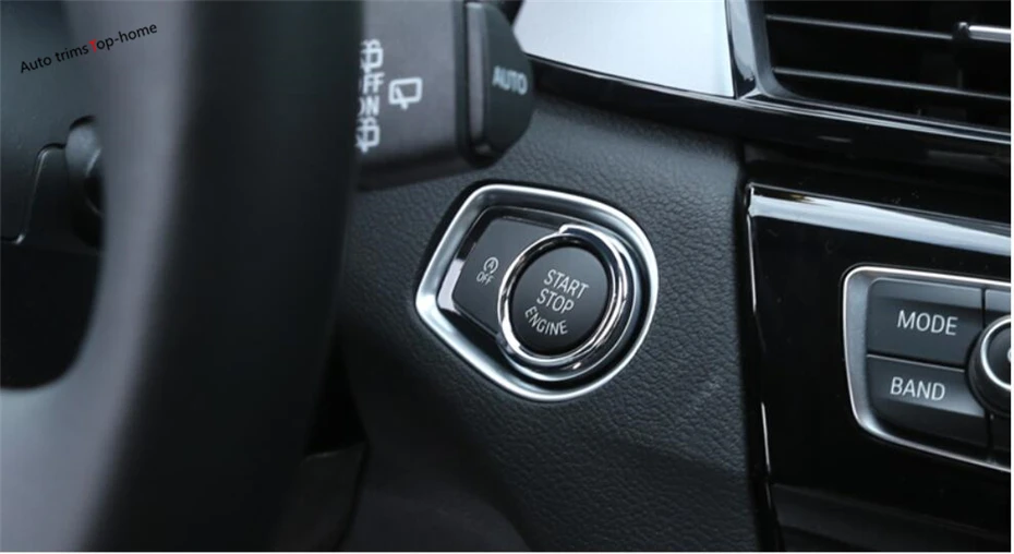 

Yimaautotrims Start Stop Engine Push Button Frame Key Ring Frame Cover Kit Fit For BMW X2 F39 2018 - 2020 ABS Interior Mouldings