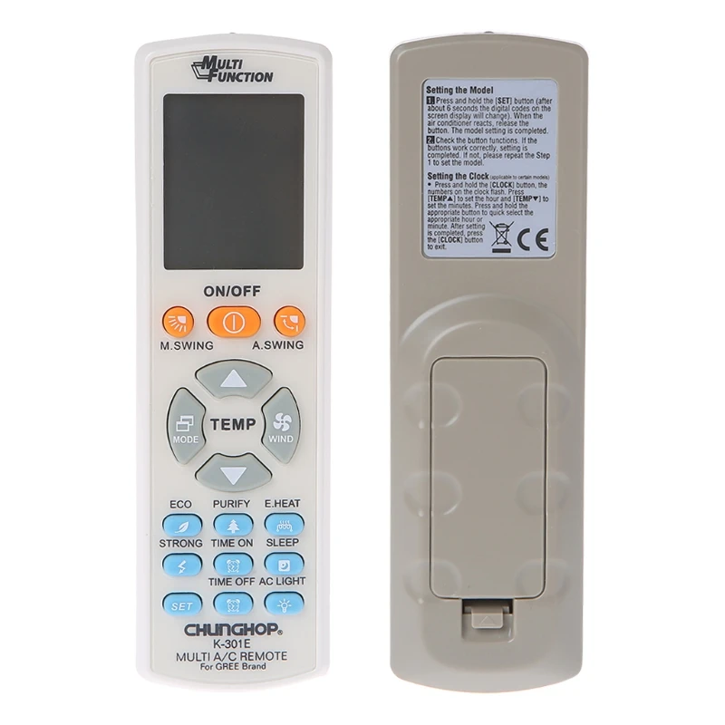 

MEXI Durable Universal Low Power RF Air Conditioner LCD A/C Remote Control For GREE Home Air Conditioner Accessory Thermostat