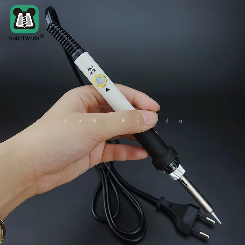 Adjustable Temperature Electric Soldering Iron 220V 60W Welding Solder Rework Station Heat Pencil 5pcs Tips Repair Tool