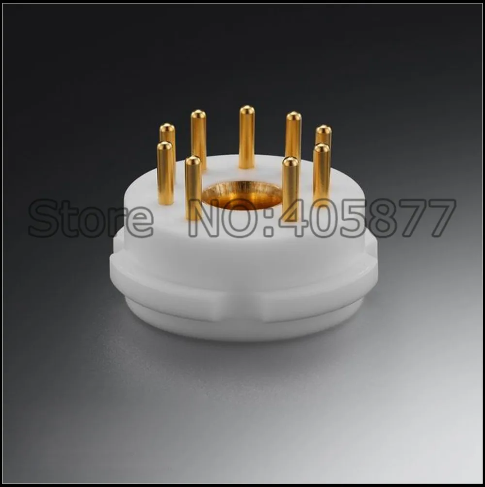 2pcs Hi End 9 PIN 9P Tube Socket Gold Plated For 12AU7 ECC83 12AX7
