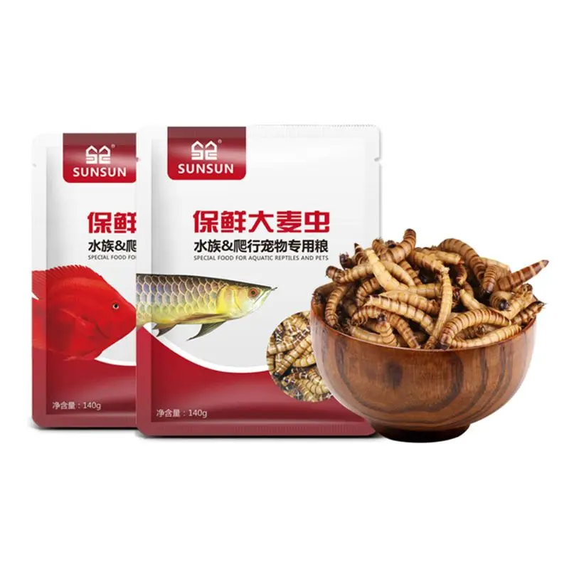 

140g Natural Dried Mealworm Food Meal For Feeding Pet Reptile Chickens Wild Garden Bird Aquarium Worm