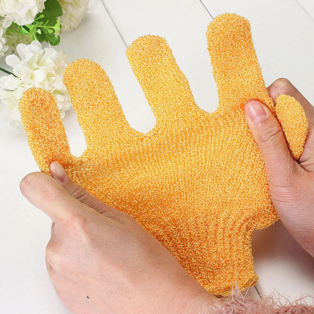 Wholesale Skin Spa Bath Gloves Foam Bath Skid Resistance Five Fingers Bath Towel Multicolor Shower Gloves Exfoliating Wash0.96