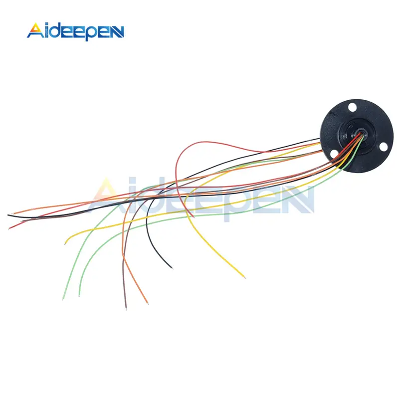 AC 220V 22mm 250Rpm 6 Wire 6 Conductors Capsule Compact Slip Ring For CCTV Monitor Electrical Test Equipment image 3