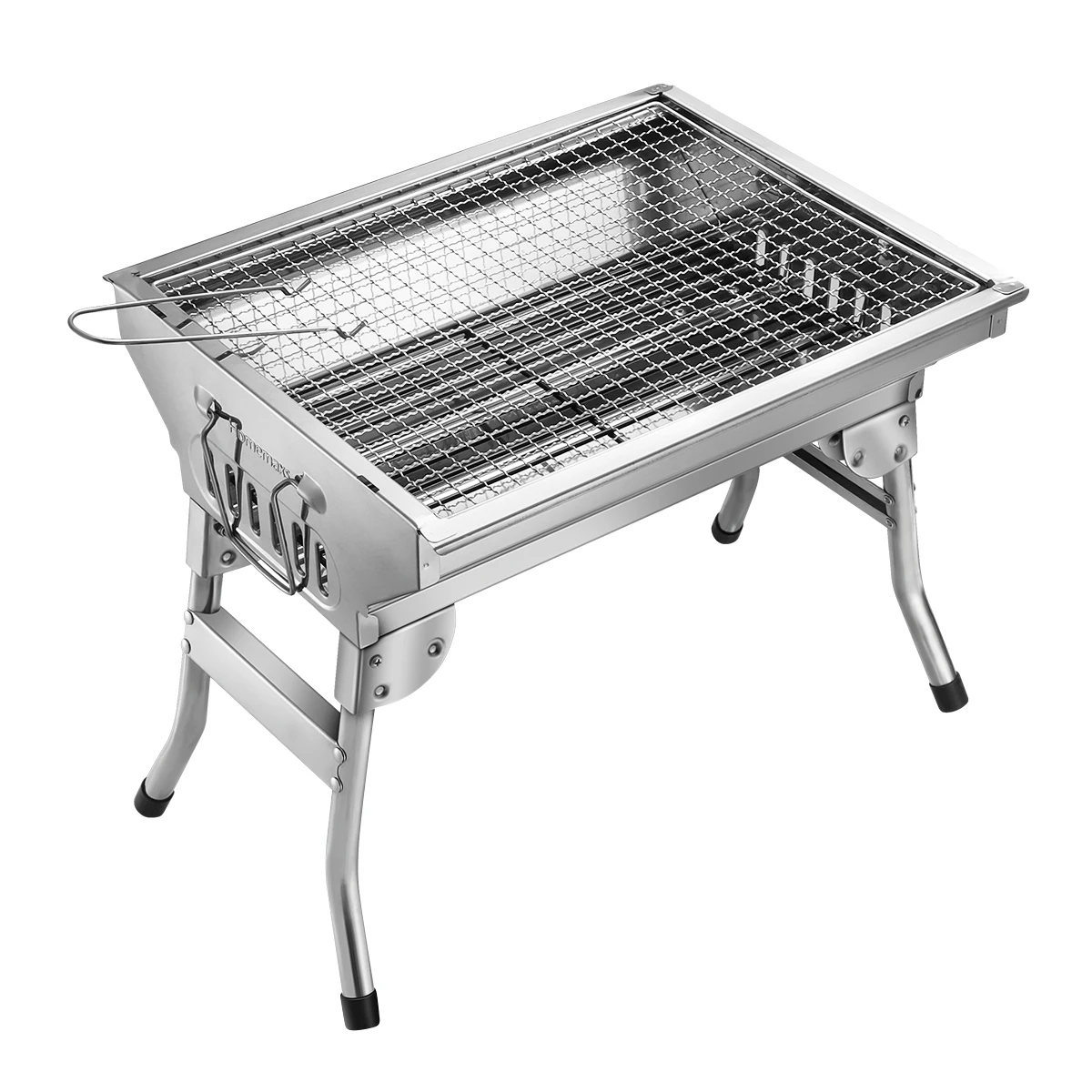 

HOMEMAXS Outdoor Barbecue Charcoal Grill Stainless Steel Small Portable Folding Charcoal BBQ Grill Set for picnic Home party