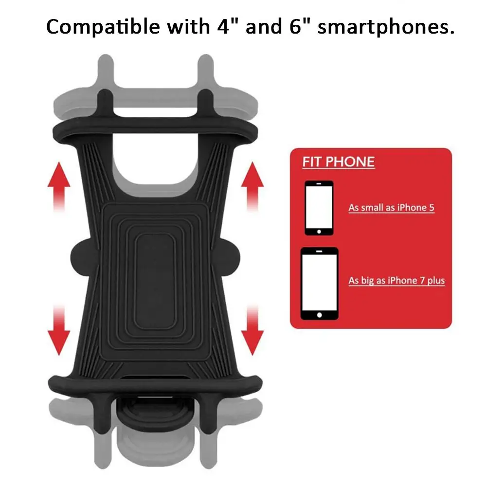 Best Silicone Bicycle Bike Mobile Phone Support Mountain Bike Navigation Shockproof Phone Holder Stand 5