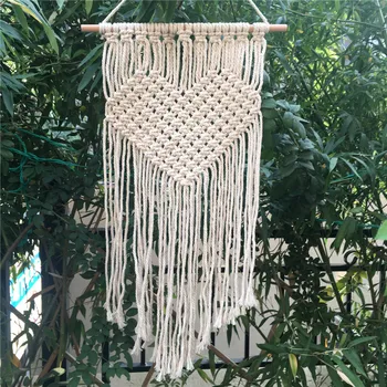 

30*50cm hand-woven heart-shaped decorative tapestry