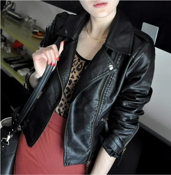 2014 Spring and Autumn women's PU motorcycle clothing