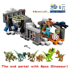 LEPIN The End Portal Jurassic Dinosaur Legoe Minecraft Building Blocks Batman Minifigures Starwars Marvel 05033