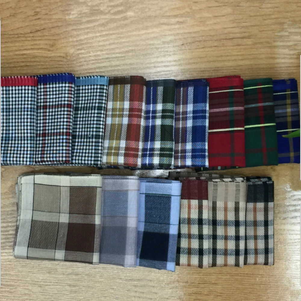 60 шт./лот SHSEJA классический винтажный клетчатый носовой платок в полоску Hanky