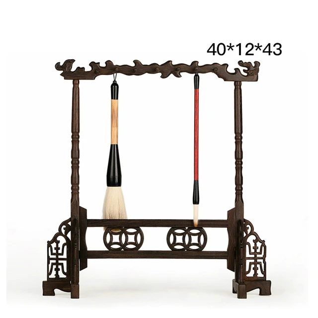 Solid Wood Chinese Brush Rack Large size Calligraphy Brush Holder