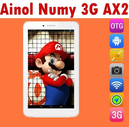 7 '' Ainol numy AX2 двухъядерный 3 г планшет Android 4.2 пк MTK8312 двухъядерный 8 ГБ GPS Bluetooth wcdma, фирменные таблетки детский планшет андроид планшети планшет детский детский планшет