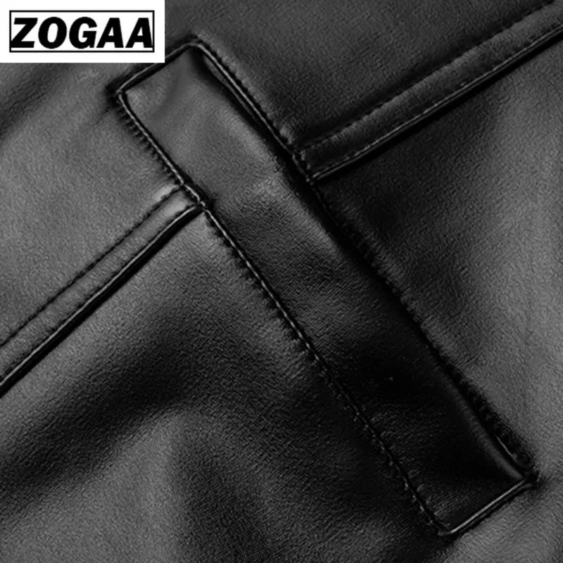 ZOGGA 2019 Black Leather Vest Men 5XL Winter Slim Fit Waistcoat Gentleman Genuine Sheepskin Leather Business Sleeveless Jackets ZOGGA 2019 Black Leather Vest Men 5XL Winter Slim Fit Waistcoat Gentleman Genuine Sheepskin Leather Business Sleeveless Jackets