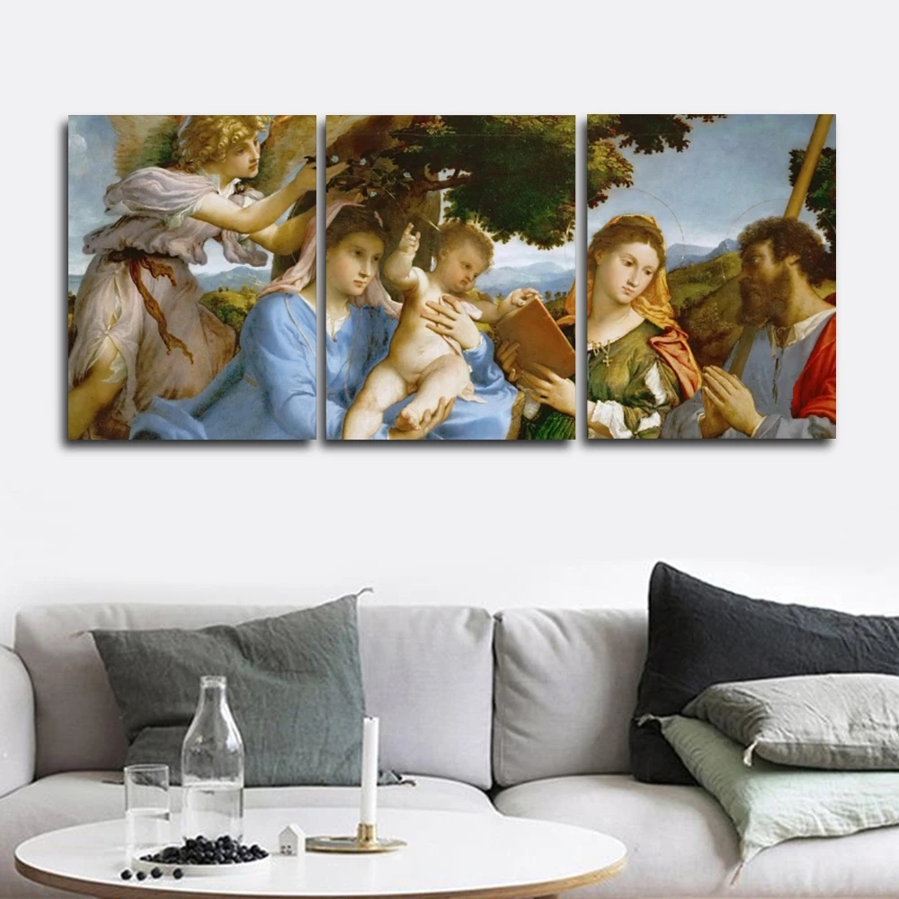 

Baby Jesus and Angels Wall Picture Posters and Print Canvas Painting Calligraphy Decor for Living Room Home Decor Frameless