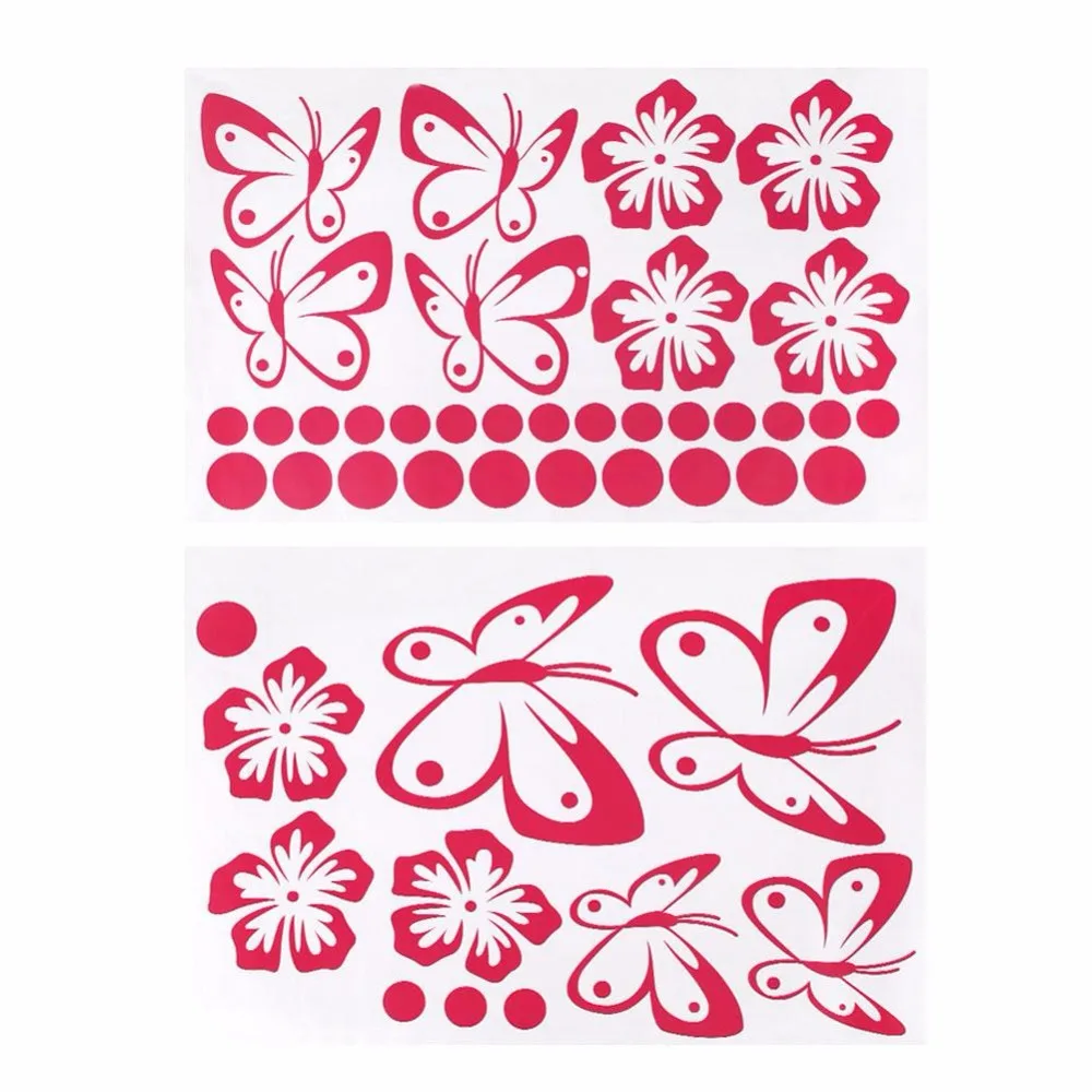 

HOT 2Pcs Car Stickers Removable 3D PVC Sticker Flower Butterfly Decal Decor Car Wall Toilet Decoration Butterfly Stickers New