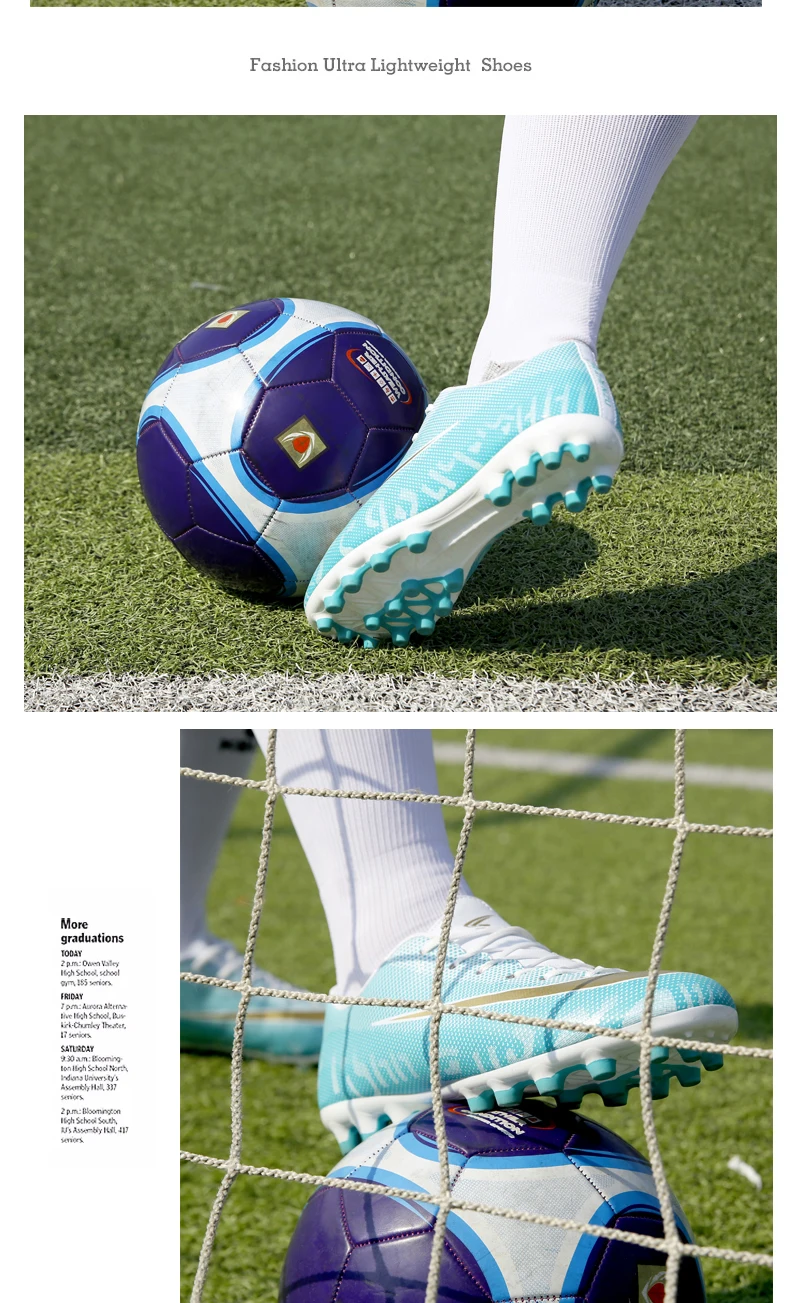 ZHENZU Профессиональный Для мужчин мальчики Открытый футбольные шипованные бутсы Футбол сапоги детские спортивные кроссовки де ног