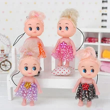 1Pc かわいいミニトゥン人形ため混乱人形キーチェーン電話ペンダント装飾高品質(China)