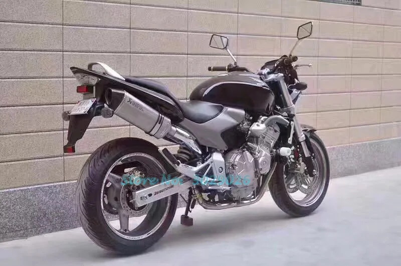 CB600 слипоны модифицированный глушитель выхлопа мотоцикла набор со средним звеном трубы для Honda CB600 CB600F Hornet 600 Escape углеродный наконечник