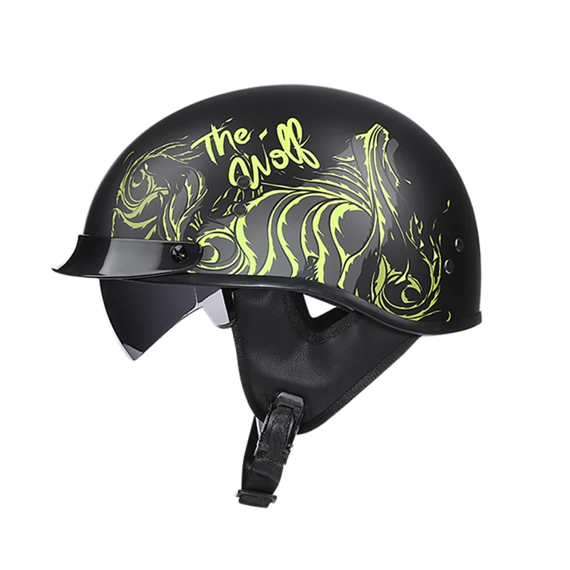 Летний moto rcycle шлем бренд VOSS Половина шлем Ретро скутер шлем Винтаж moto casco DOT утвержденный capacete - Цвет: 10