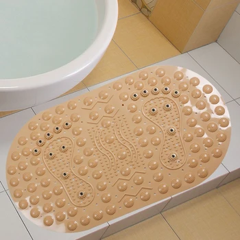 

15.4 x 27.2inch Long Non Slip Shower Bath Massage Mat Anti Skid Bathroom Floor Carpet for Sauna Spa Safety Protection