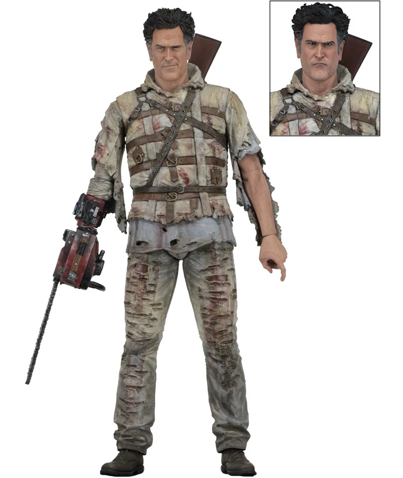 18 см NECA The Evil Dead Ash Vs Evil Dead Ash Вильямс элиго ПВХ фигурка Da Collezione модель игрушки Brinquedos regalo