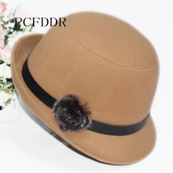 

PCFDDR Rear Eaves Wool Hat Fashion Rabbit Wool Felt Hat.