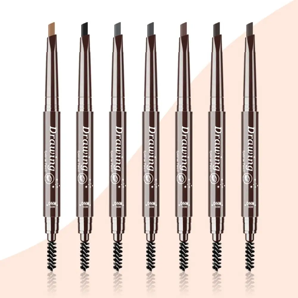 

New Long Lasting Double Head Automatic Triangular Eyebrow Pencil with Brush