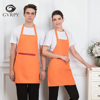 

Summer New Listing Male Female Home Cooking Kitchen Restaurant Apron Restaurant Baking Barbecue Chef Waiter Pocket Work Apron