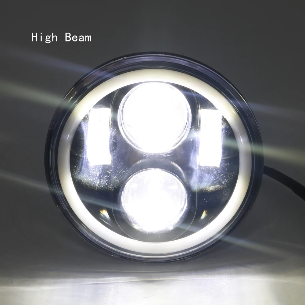 5 34  For Harley Headlight 5.75  New High Low Beam Halo Ring For Harley-David moto LED Headlamp Softail Dyna Sportster Models (25)