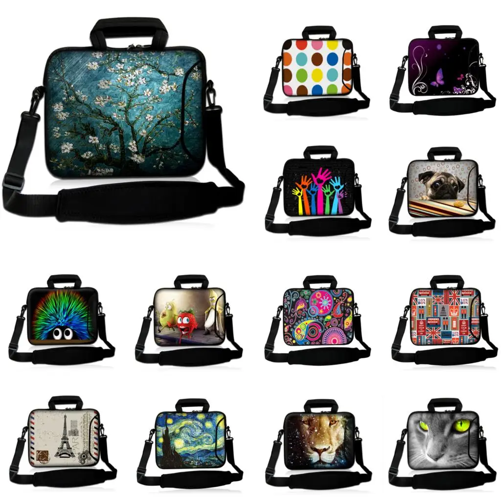 Computer 15.6 Inch Case Ladies Flower Handbag 15 13 12 10 14 17 13.3 Inch Messenger Laptop Bags Shoulder Briefcase Tablet PC Bag
