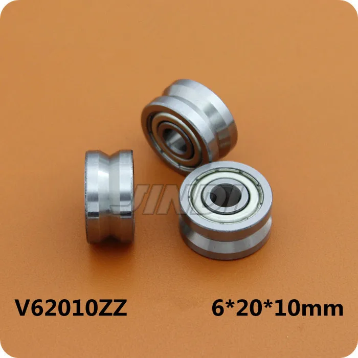 

20pcs V62010ZZ V626ZZ V groove guide wheel bearings 6*20*10mm pulley roller Triangular bearing for spring machine 6x20x10