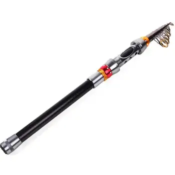 

2.4m Portable Carbon Fiber 9 Sections Fishing Rod Telescopic Sea Fishing Pole Rod Sea Device Fishing Tackle De Pesca