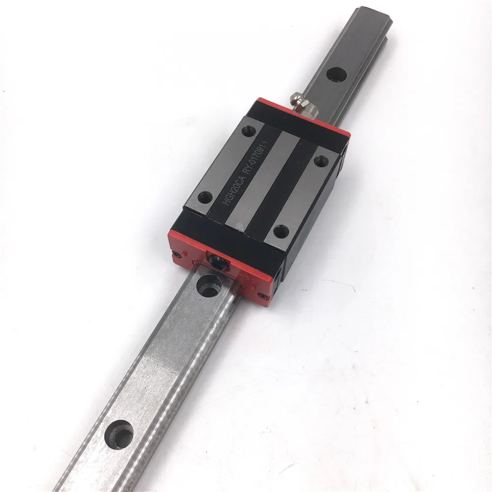 

HGR15 15mm Linear Motion Rail 350mm Linear Guideway + 2pcs HGH15CAZAC Rail Carriage Block Slider Preload Precision Replace HIWIN