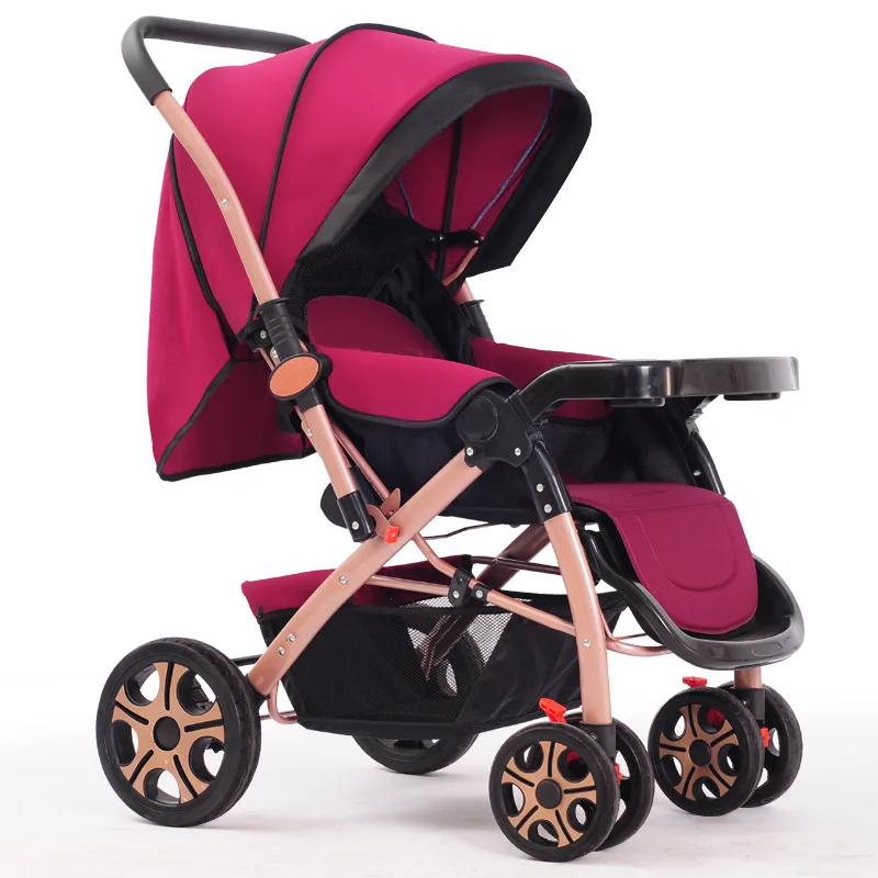 

New Arrival Baby Stroller Folding Lightweight Two-way Baby Carriage for Newborn Four Seasons Can Sit Lie Baby Pushchair carrinho