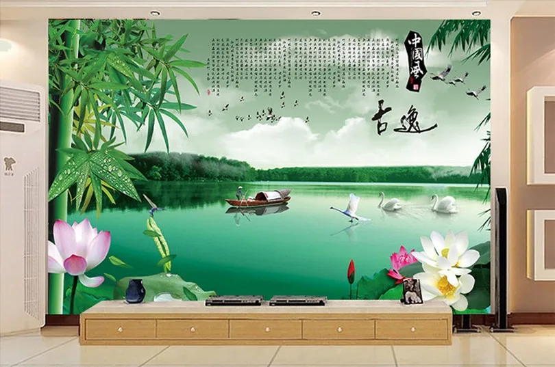 

Beautiful various Chinese style landscape of nature waterfall and mountains photo mural for customize for wall decor
