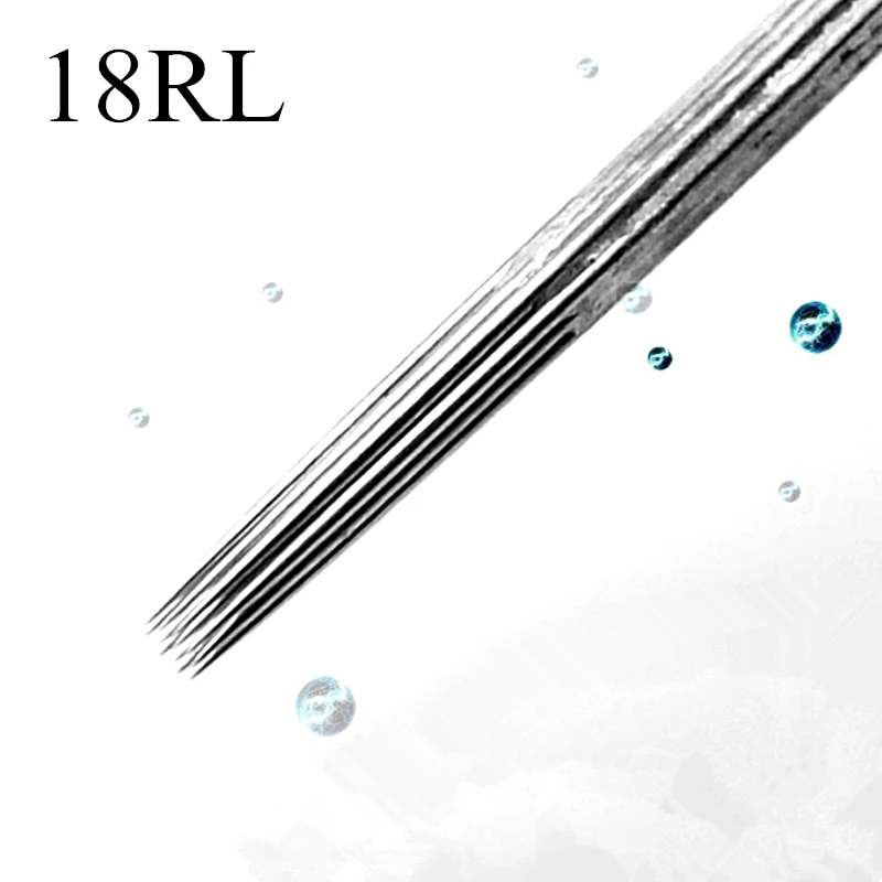 Коробка 50 шт Одноразовые стерилизованные 18RL иглы татуировки (18 круглых