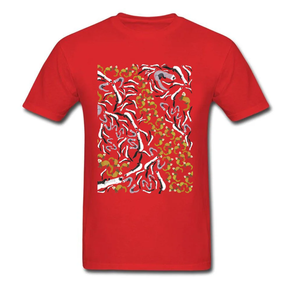 Tops T Shirt Ferret world Pattern Summer Autumn Short Sleeve Pure Cotton Round Neck Men Top T-shirts Normal Tee-Shirt Hip Hop Ferret world Pattern red