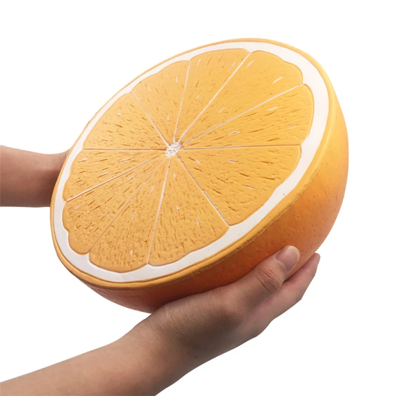 Медленно поднимающаяся игрушка, 10 дюймов Крупногабаритные оранжевый мягкий крем ароматизированный моделирование милый фрукт для