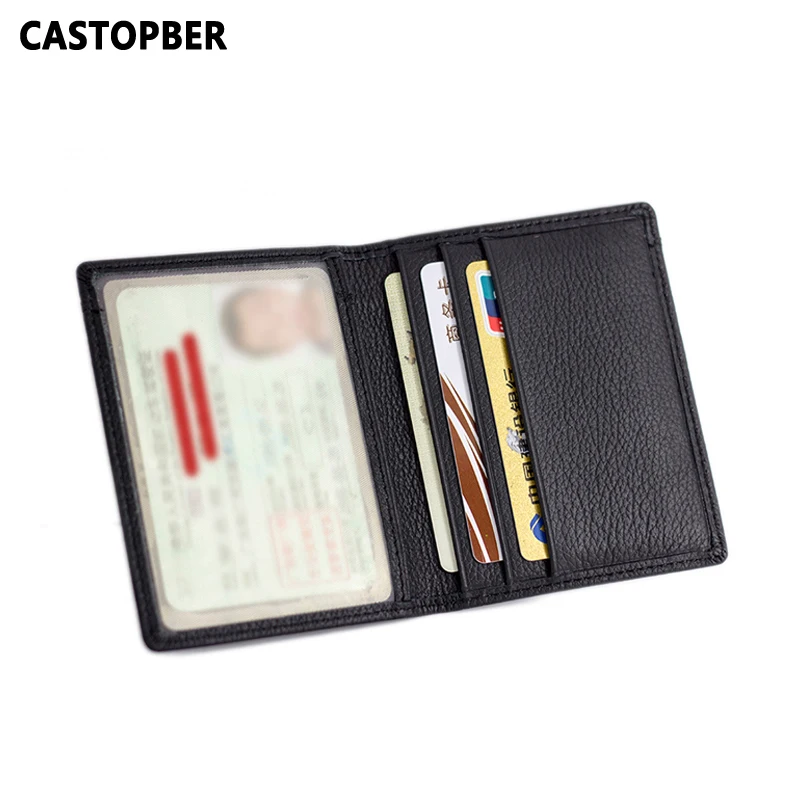 Мужской мини кошелек тонкий из натуральной коровьей кожи|driver's license cover|id card