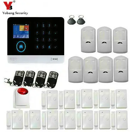 

YoBang Security Russian Italian Multiple Languages IOSAndroid Application Home Security Alarm System Remote Touch Keyboard alarm