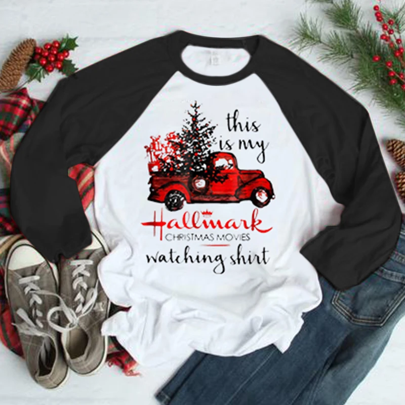 merry christmas tshirt this is my hallmark tops plus size womens shirt ...